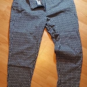 Navy/white Geometric Pattern dress pants